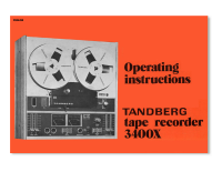 Tandberg 3400-X - Owners Manual